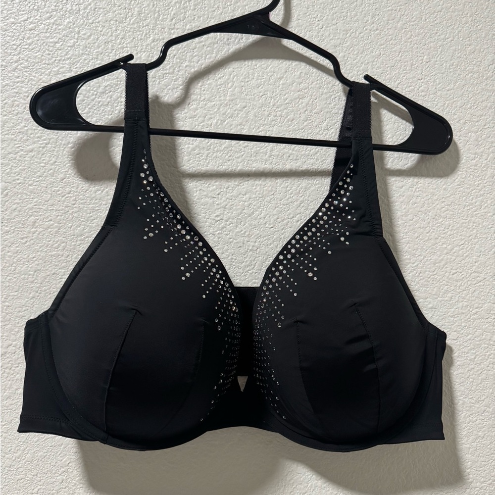 Torrid Black Rhinestone Accent Bra